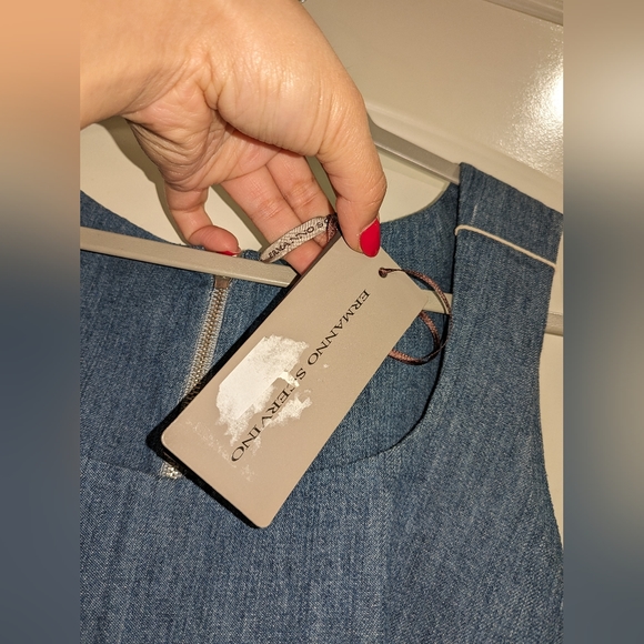 12. NWT ERMANNO SCERVINO KNEE-LENGTH DENIM DRESS - Picture 2 of 8